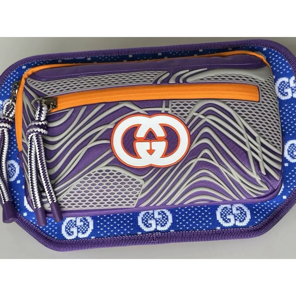 Gucci GG Logo Nylon Belt Bag Multicolor 752102 Size 90 (36) Italy New